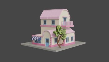 Rumah impian 3 D pada blender