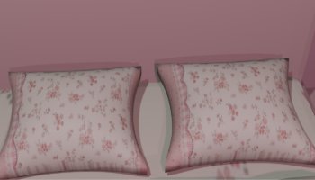 Sarung Bantal Pink - 3D