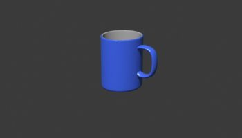 Simple blue Coffee Mug Design