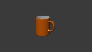 Simple Orange Coffee Mug Design
