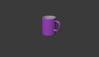 Simple Purple Coffee Mug Design