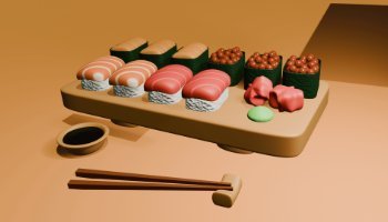 Simple Sushi Made with Creativity