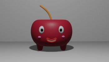Smile Apple 3D Red Character