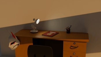 Some desk at orange dusk