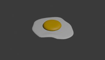 Telur Ceplok Simple  3D Blender