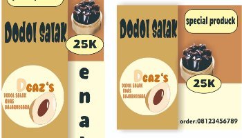 tugas flyer promosi dodol salak