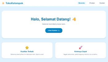 Tugas Membuat Website Toko Kelompok