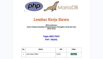 Tugas PSAT pembuatan web penambahan data siswa