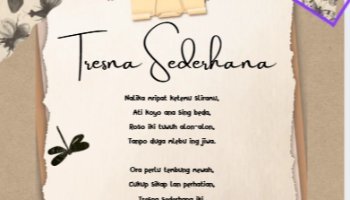 TUGAS PUISI BERJUDUL TRESNA SEDERHANA