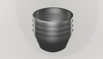 Tumpukan Mangkok 3D