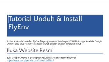 Tutorial Download FlyEnv dan Wordpress