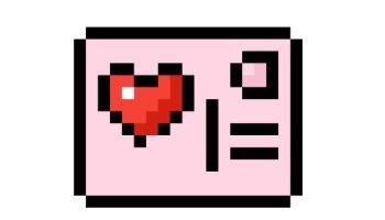 Valentine Pixel Love Postcard Design