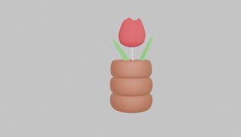 Vas Tulip 3D Model Blender