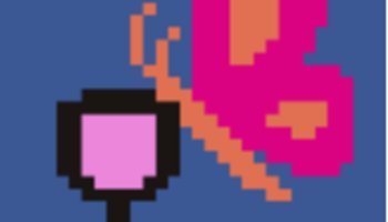 Vidio boomerang pixel art kupu kupu bunga