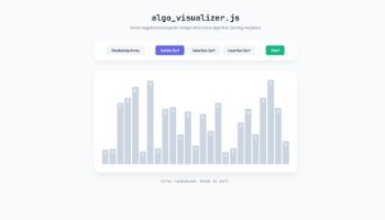 Web Algorithm Visualizer - Portfolio #83