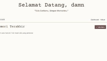 Web Aplikasi Diari Untuk Mencatat Keseharian