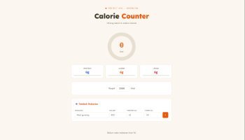 Web Calorie Counter - Portfolio #40