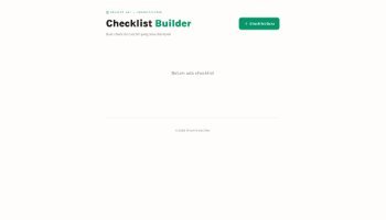 Web Checklist Builder - Portfolio #44