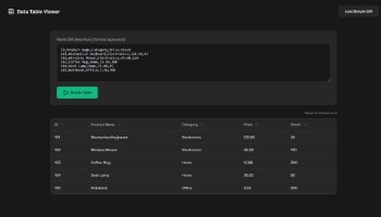 Web Data Table Viewer - Portfolio #52