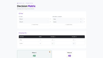 Web Decision Matrix - Portfolio #53