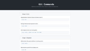 Web Git Commands Reference - Portfolio #60