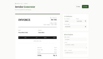 Web Invoice Generator - Portfolio #65