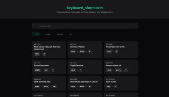 Web Keyboard Shortcuts Reference - Portfolio #66