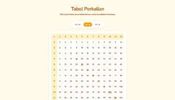 Web Multiplication Table - Portfolio #71