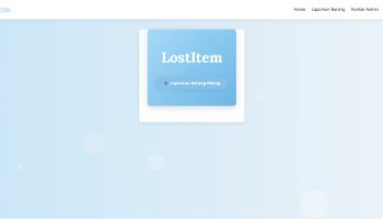 Web Penemuan Barang Hilang - lostitem