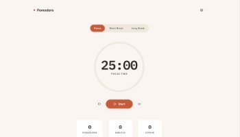 Web Pomodoro Timer - Portfolio #28