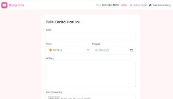 Website Catatan Harian diary kamuuu