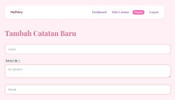 Website Catatan Harian ItsMy Diary