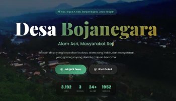 Website Desa Bojanegara Kecamatan Sigaluh