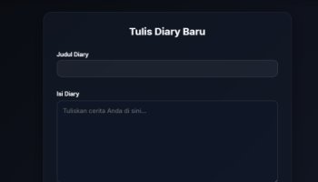 Website Diary Buku Harian Simple