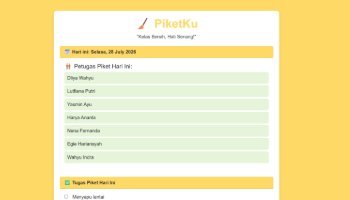Website Jadwal Piket Kelas Digital