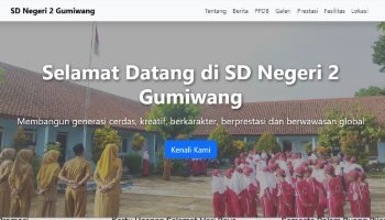 Website PPDB SD Negeri 2 Gumiwang