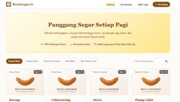 Website Toko Roti Online Boulangerie