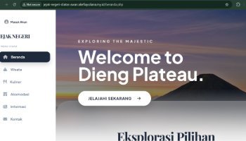 Website wisata jejak negeri diatas awan