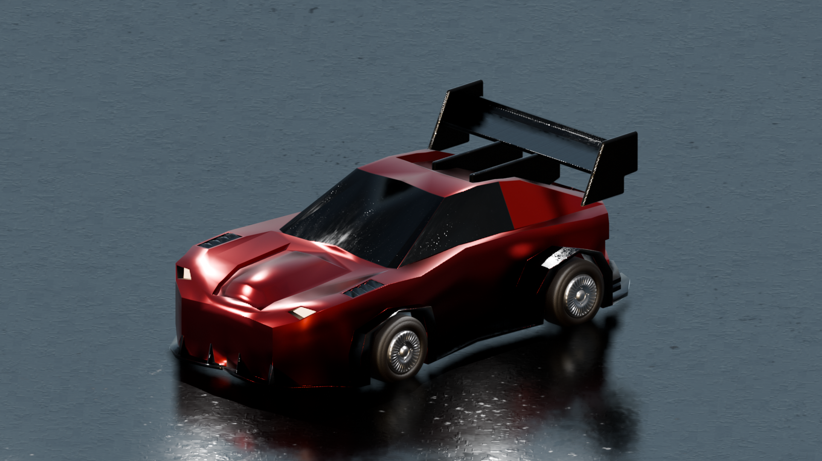 Karya Model 3D Race Car "Apex Red"